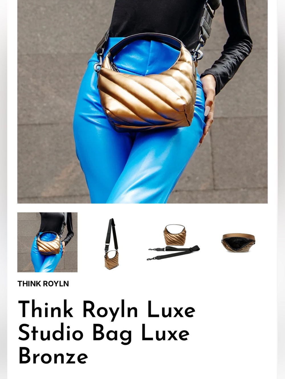 Think Royln Luxe Studio Bag - Bronze, Crossbody